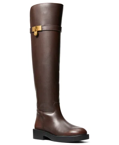 Michael Kors Michael  Women's Hamilton Moderne Zipper Tall Boots In Brown