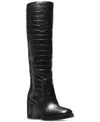 Michael Kors Michael  Women's Hayden Croc-embossed Boots In Black