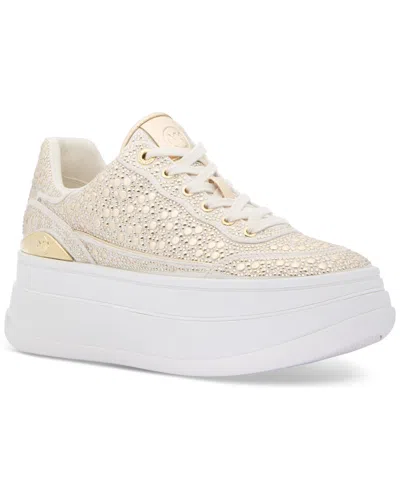 Michael Kors Michael  Women's Hayes Embellished Platform Sneakers In Cream