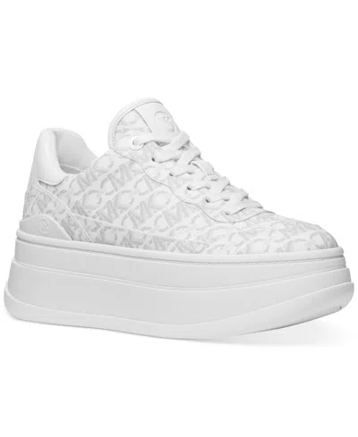 Michael Kors Hayes Empire Signature Logo Platform Sneaker In White