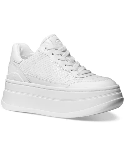 Michael Kors Michael  Women's Hayes Lace-up Platform Sneakers In Optic White