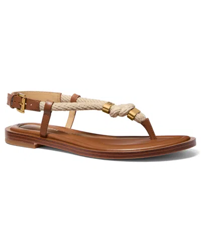 Michael Kors Michael  Women's Hera Almond Toe Thong Sandals In Multi