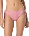 Michael Kors Michael  Women's High-leg Side-tie Bikini Bottoms In Pink