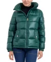 Michael Kors Michael  Women's Hooded Puffer Coat, Created For Macy's In Dark Emerald