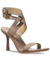 Michael Kors Irene Suede Kitten Heel Sandal In Brown