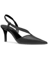 Michael Kors Black Slingback Shoes With Pointed Toe In Black