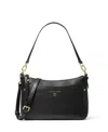 Michael Kors Michael  Women's Jet Set Charm Top Zip Leather Convertible Crossbody Shoulder Bag In Black