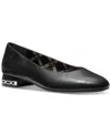 Michael Kors June Black Heeled Ballet Flat Shoe In Black
