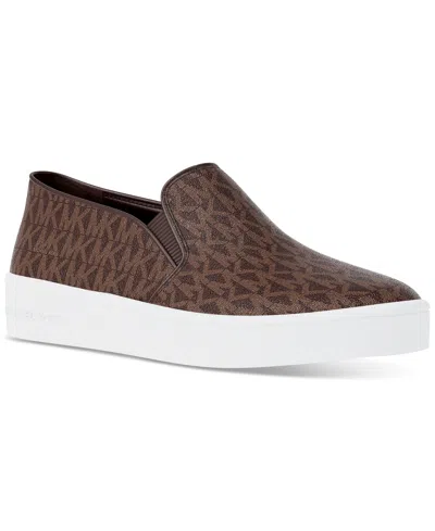 Michael Kors Michael  Women's Keaton Slip On Sneakers In Brown