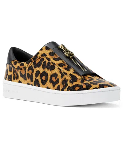 Michael Kors Michael  Women's Keaton Zip Slip-on Sneakers In Animal Print