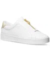 Michael Kors Michael  Women's Keaton Zip Slip-on Sneakers In Pale Gold