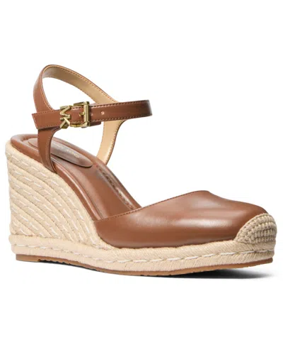 Michael Kors Michael  Women's Kenzie Wedge Heel Sandals In Brown