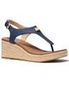 Michael Kors Michael  Women's Laney Thong Espadrille Wedge Sandals In Navy