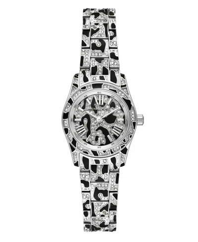 Michael Kors Michael  Women's Lexington Three-hand Animal Print Stainless Steel Watch 26mm In Black