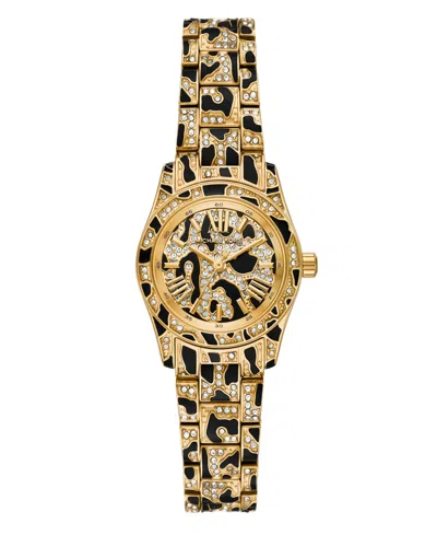 Michael Kors Michael  Women's Lexington Three-hand Animal Print Stainless Steel Watch 26mm In Multi