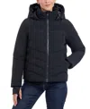 Michael Kors Michael  Women's Logo Hooded Puffer Coat In Black