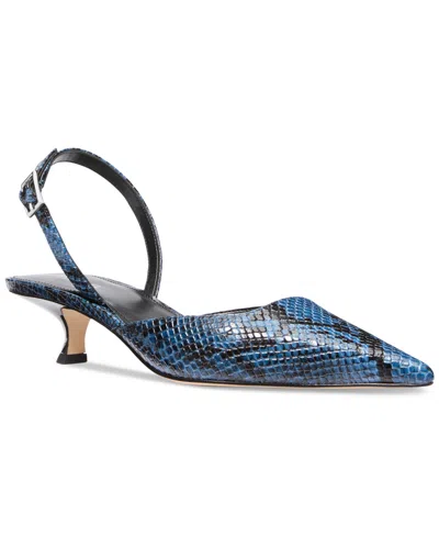 Michael Kors Michael  Women's Luna Slingback Kitten-heel Pumps In Chambray