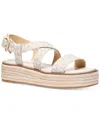 Michael Kors Lynn Signature Logo Platform Espadrille Sandal In Vanilla