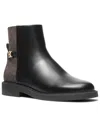 Michael Kors Buckle Logo Ankle Boots In Black