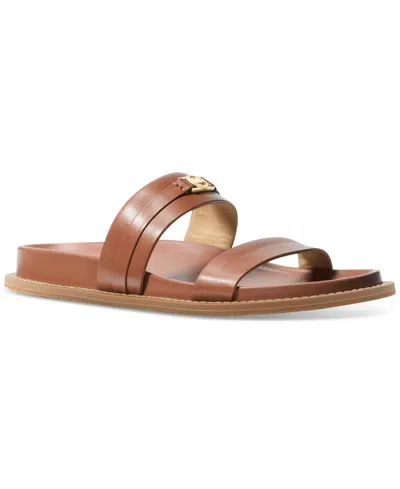 Michael Kors Michael  Women's Mandy Flat Sandals In Luggage