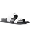 Michael Kors Mandy Leather Sandal In Optic White