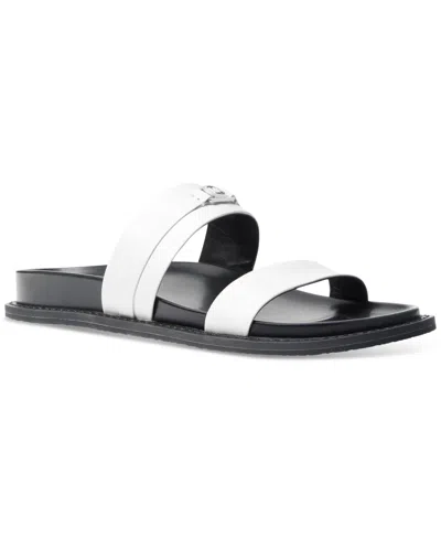 Michael Kors Michael  Women's Mandy Flat Sandals In Optic White