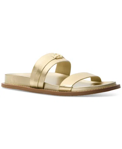Michael Kors Michael  Women's Mandy Flat Sandals In Pale Gold