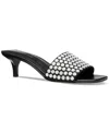Michael Kors Merriam Studded Kitten Heel Sandal In Black