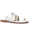 Michael Kors Nora Leather Sandal In Optic White