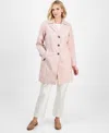 Michael Kors Michael  Women's Notched Collar Button-front Coat, Exclusively At Macy's In Rosewater