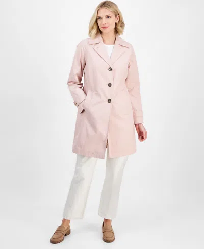 Michael Kors Michael  Women's Notched Collar Button-front Coat, Exclusively At Macy's In Rosewater