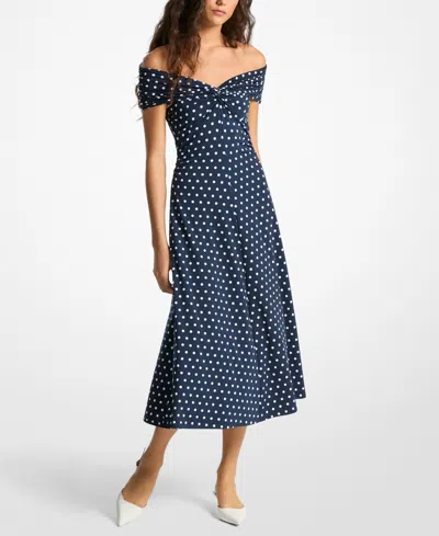 MICHAEL KORS MICHAEL MICHAEL KORS WOMEN'S OFF-THE-SHOULDER MIDI DRESS