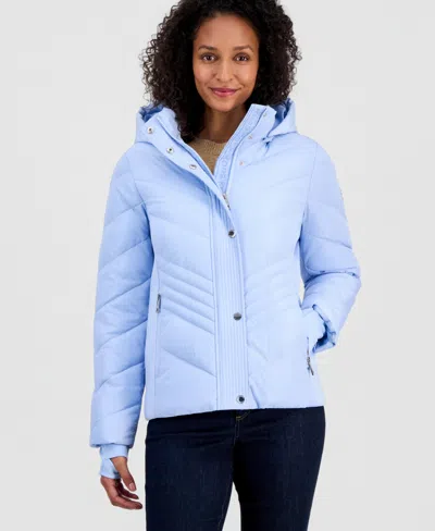 Michael Kors Michael  Women's Packable Hooded Puffer Coat In Blue