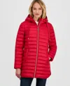 Michael Kors Packable Quilted Jacket In Red