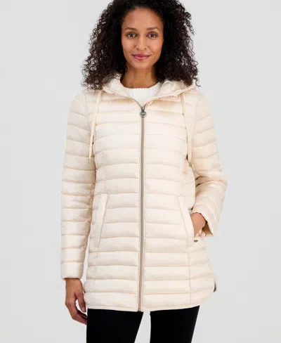Michael Kors Michael  Women's Packable Hooded Puffer Coat In Neutral