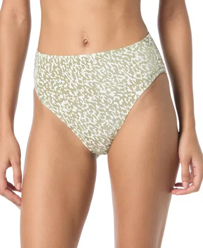 Michael Kors Michael  Women's Printed High-waisted Bottoms In Safari Green