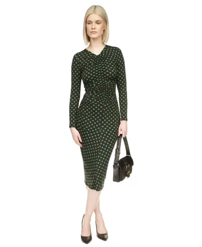 midi black holiday dress Mac Duggal Women's Rib Knit Collared Sleeveless Fitted Maxi Dress