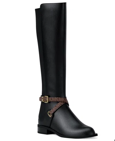 Michael Kors Rachel Signature Logo Trim Boot In Black