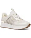 Michael Kors Michael  Women's Raina Lace-up Trainer Running Sneakers In Vanilla