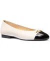 Michael Kors Ballerines En Cuir De Mouton In Light Cream