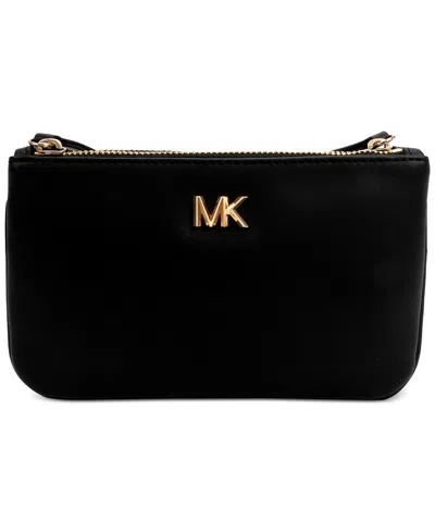 Michael Kors Michael  Women's Reversible Leather Belt Bag In Black,gold