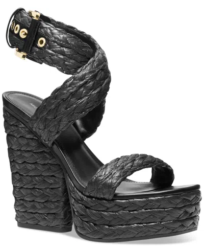 Michael Kors Michael  Women's Rhoda Platform Sandals In Black