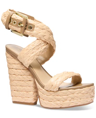 Michael Kors Michael  Women's Rhoda Platform Sandals In Natural