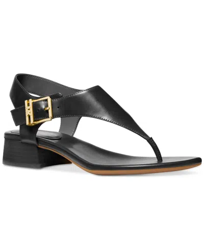 Michael Kors Michael  Women's Robyn Thong Block-heel Sandals In Black
