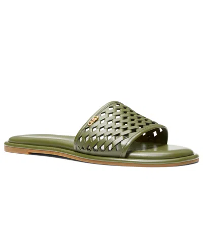 Michael Kors Saylor Slides In Smokey Olive