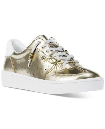 Michael Kors Michael  Women's Scotty Lace Up Sneakers In Gold