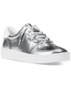 Michael Kors Michael  Women's Scotty Lace Up Sneakers With Charms In Silver