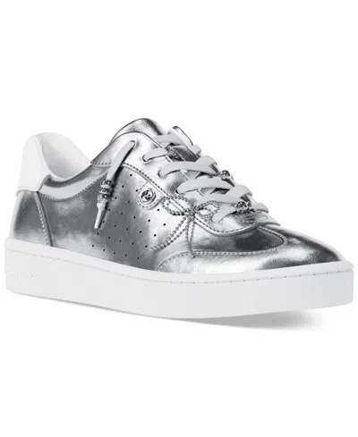 Michael Kors Michael  Women's Scotty Lace Up Sneakers In Silver