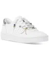 Michael Kors Scotty Embellished Leather Sneaker In White