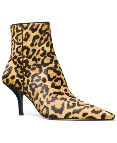 Michael Kors Michael  Women's Selina Pointed Toe Booties In Animal Print